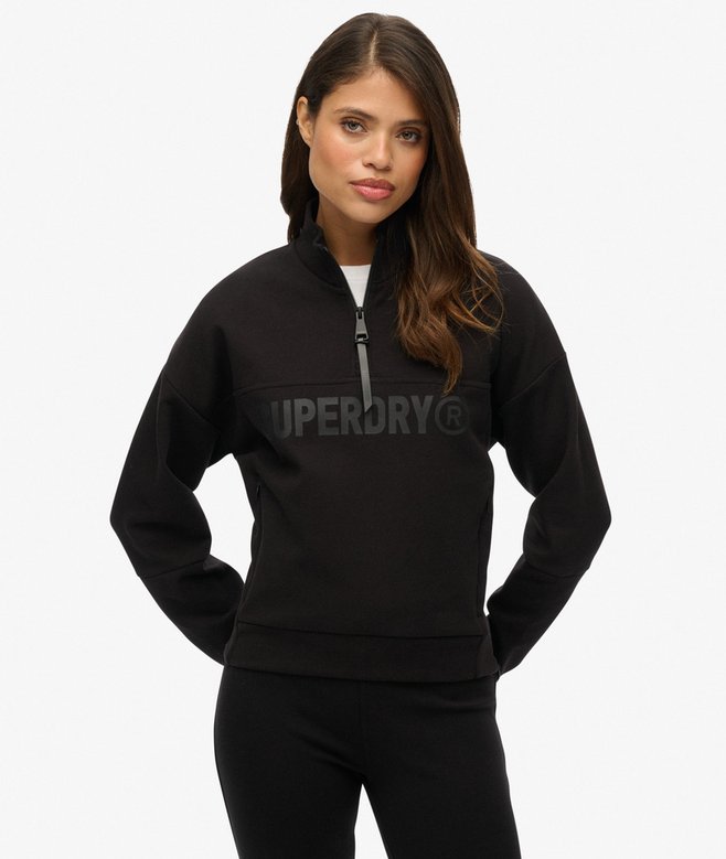 superdry Active Tech Logo Relaxed Half Zip Sweatshirt