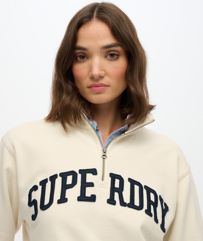 Superdry Athletic Essentials Applique Half Zip Sweatshirt