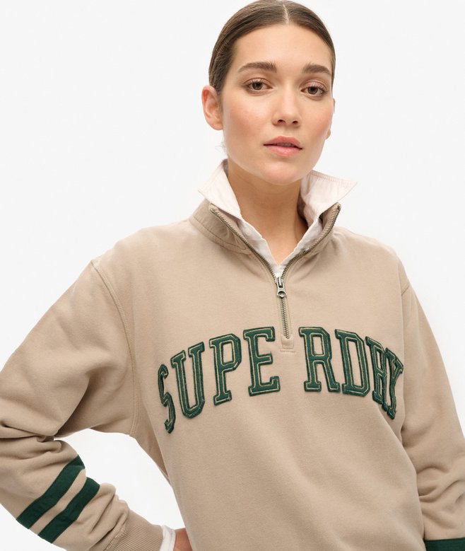 Superdry Athletic Essentials Applique Half Zip Sweatshirt