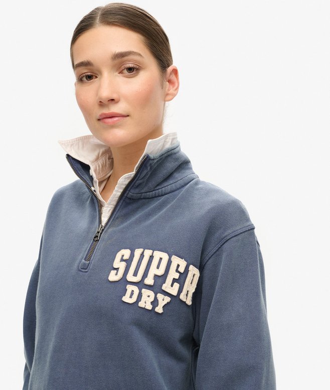 Superdry Athletic Essentials Applique Half Zip Sweatshirt