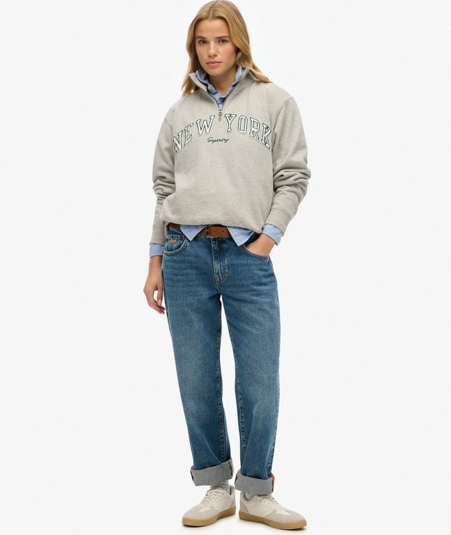 Superdry Athletic Essentials Applique Half Zip Sweatshirt