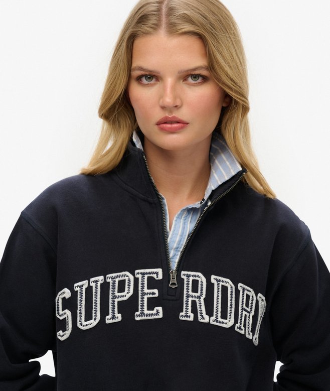 Superdry Athletic Essentials Applique Half Zip Sweatshirt