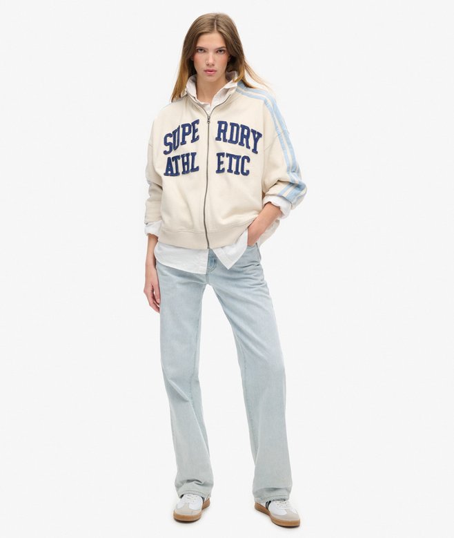 Superdry Athletic Essentials Applique Loose Zip Track Top