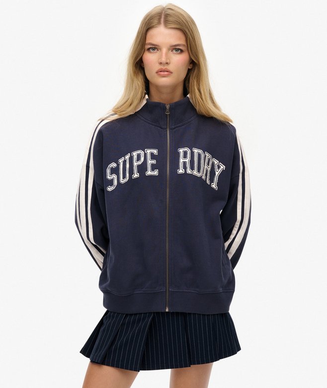 Superdry Athletic Essentials Applique Loose Zip Track Top
