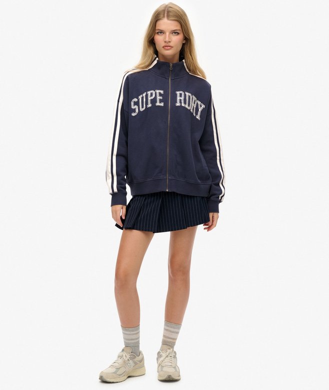 Superdry Athletic Essentials Applique Loose Zip Track Top