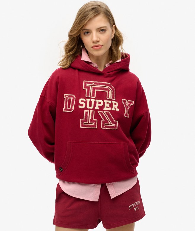 superdry Athletic Essentials Applique Relaxed Hoodie