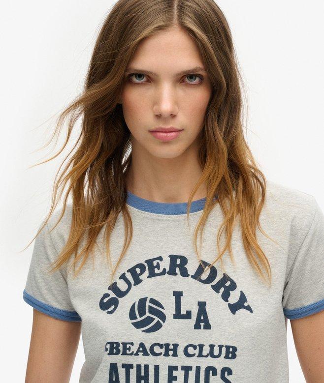 Superdry Athletic Essentials Beach Graphic Ringer T-Shirt