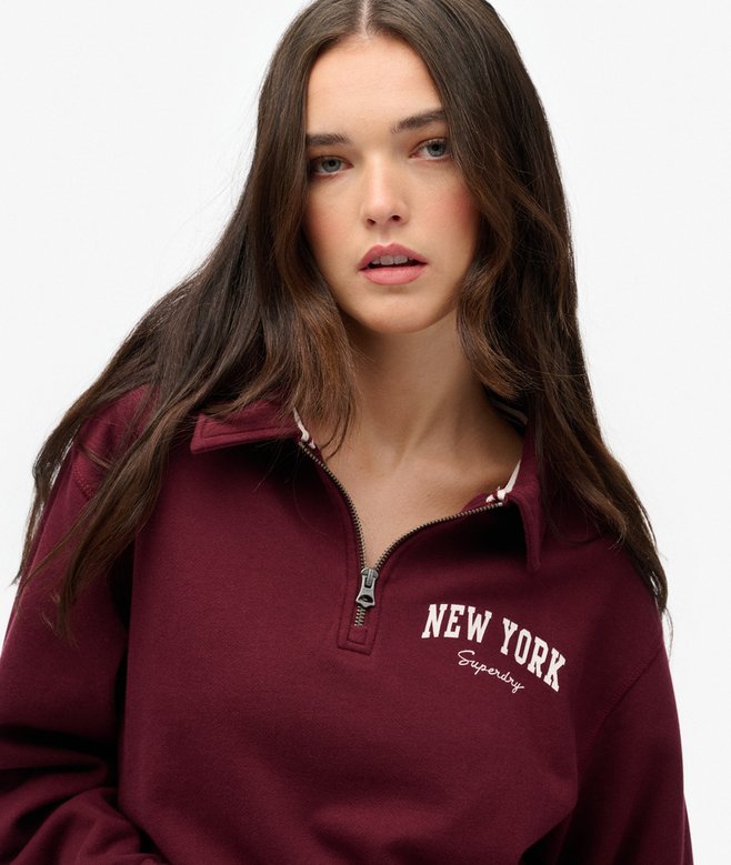 Superdry Athletic Essentials Collared Half Zip Sweatshirt