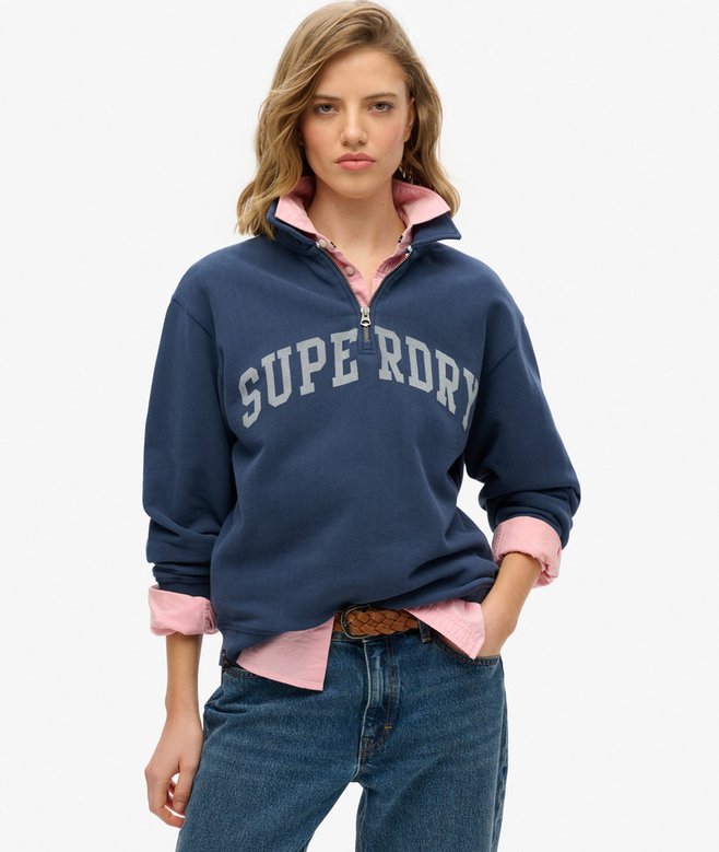 superdry Athletic Essentials Collared Half Zip Sweatshirt