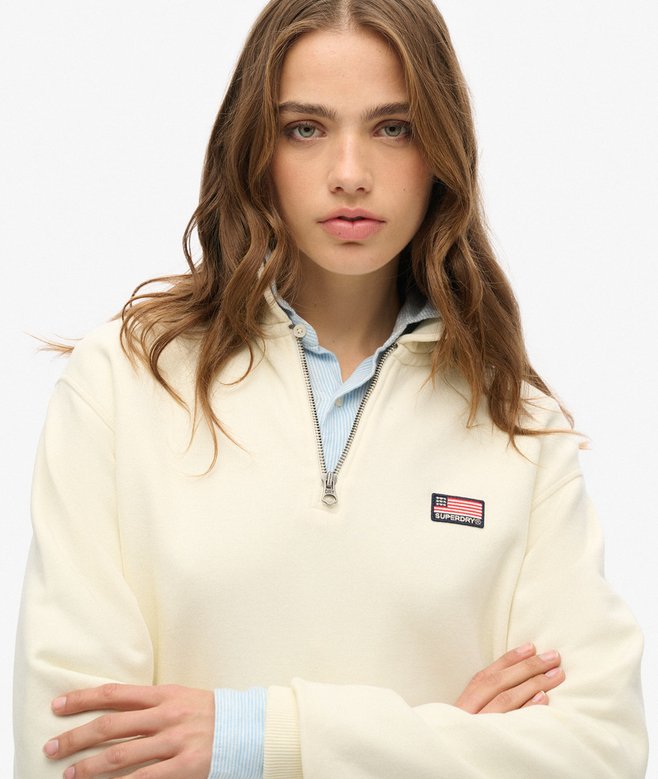 Superdry Athletic Essentials Collared Half Zip Sweatshirt