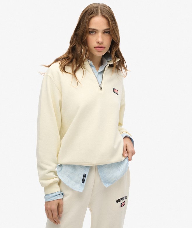 superdry Athletic Essentials Collared Half Zip Sweatshirt