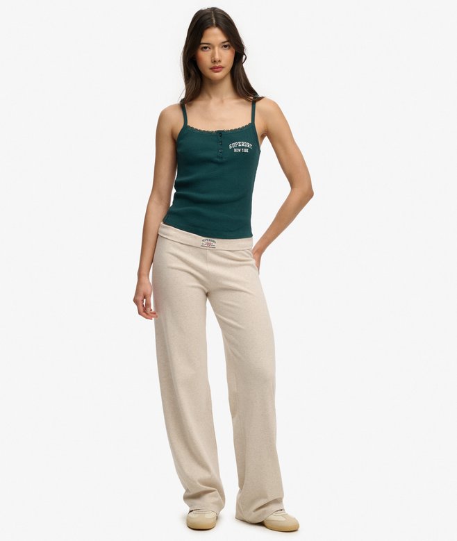 Superdry Athletic Essentials Embroidered Button Cami Top