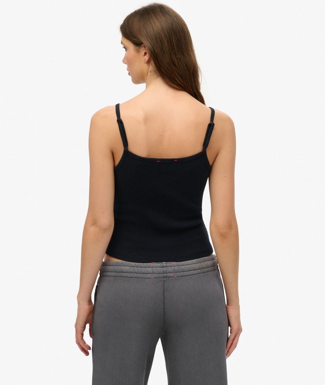 Superdry Athletic Essentials Embroidered Button Cami Top