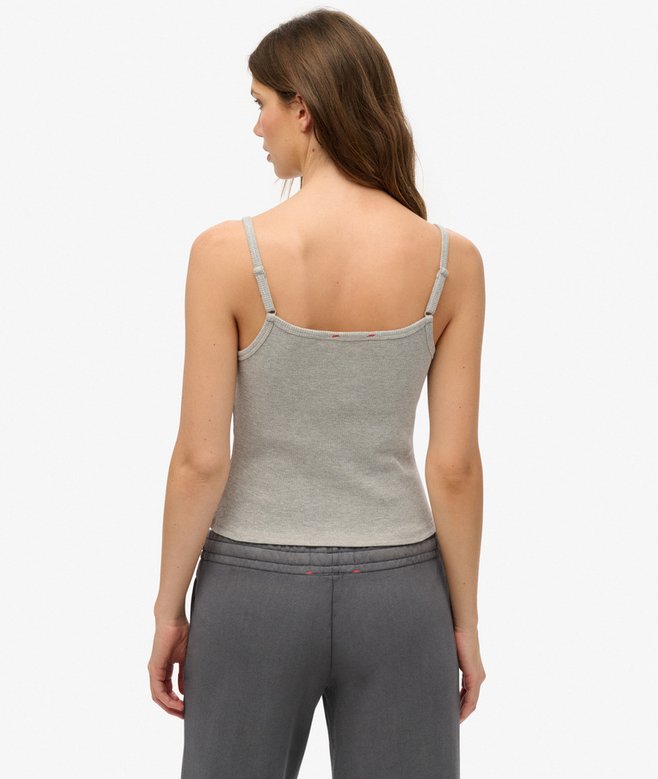 Superdry Athletic Essentials Embroidered Button Cami Top