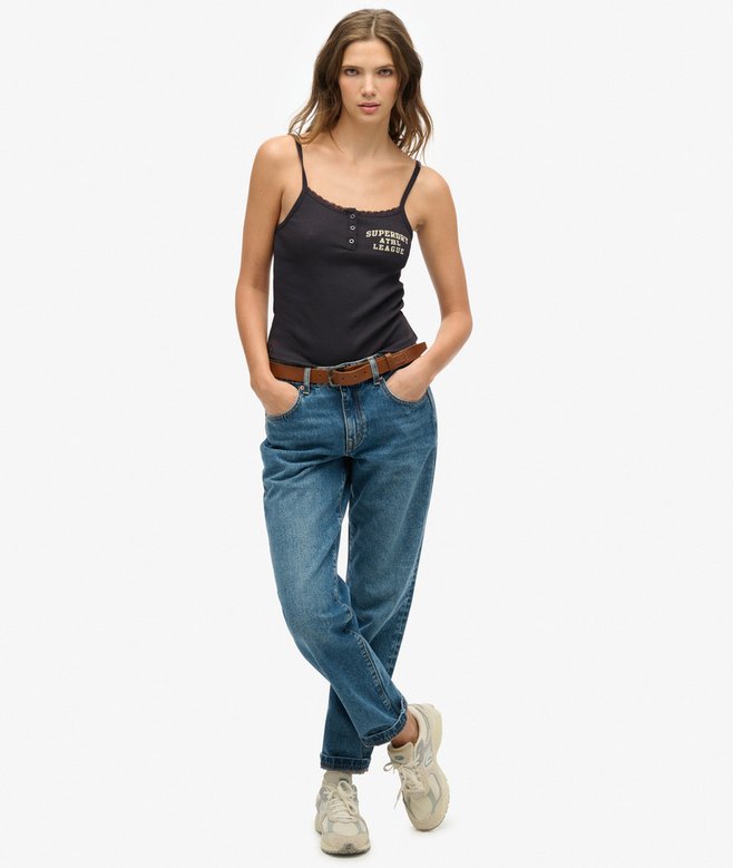 Superdry Athletic Essentials Graphic Button Cami Top