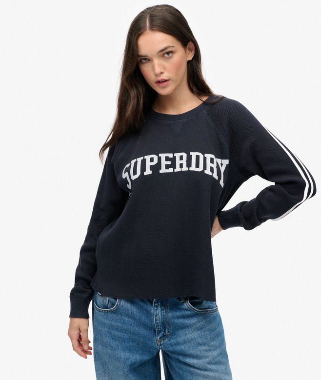 superdry Athletic Essentials Graphic Long Sleeve Top