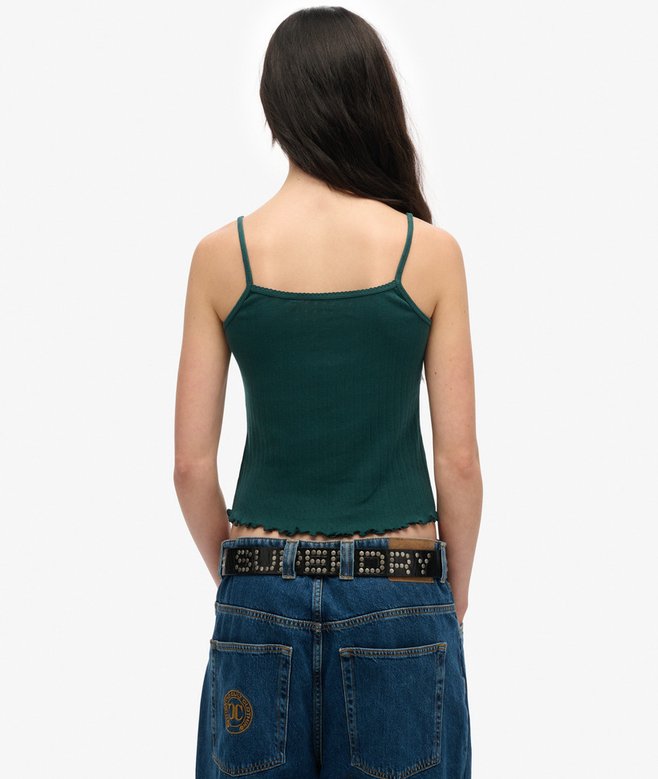 Superdry Athletic Essentials Graphic Pointelle Cami Top