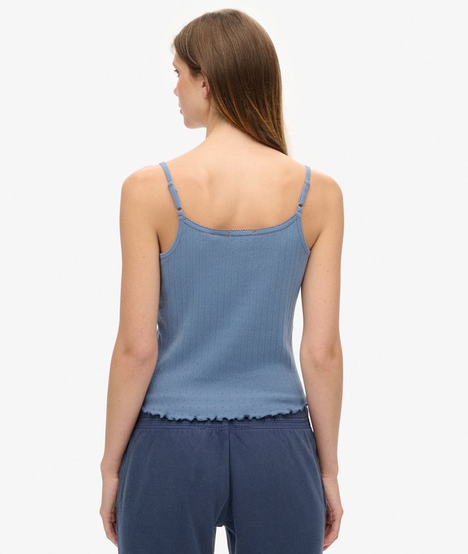 Superdry Athletic Essentials Graphic Pointelle Cami Top