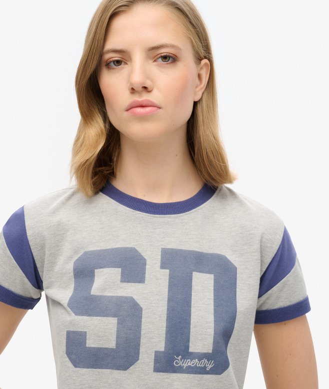 Superdry Athletic Essentials Graphic Ringer T-Shirt