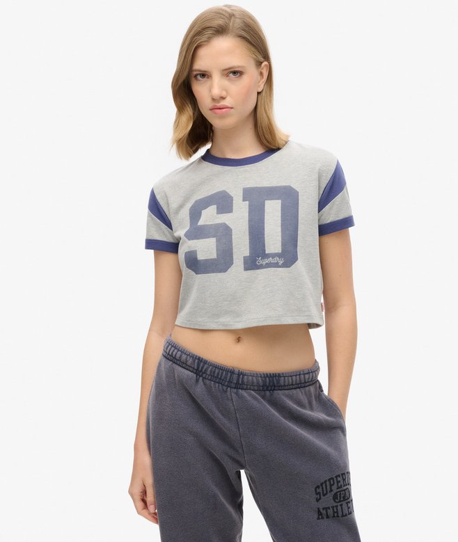 superdry Athletic Essentials Graphic Ringer T-Shirt