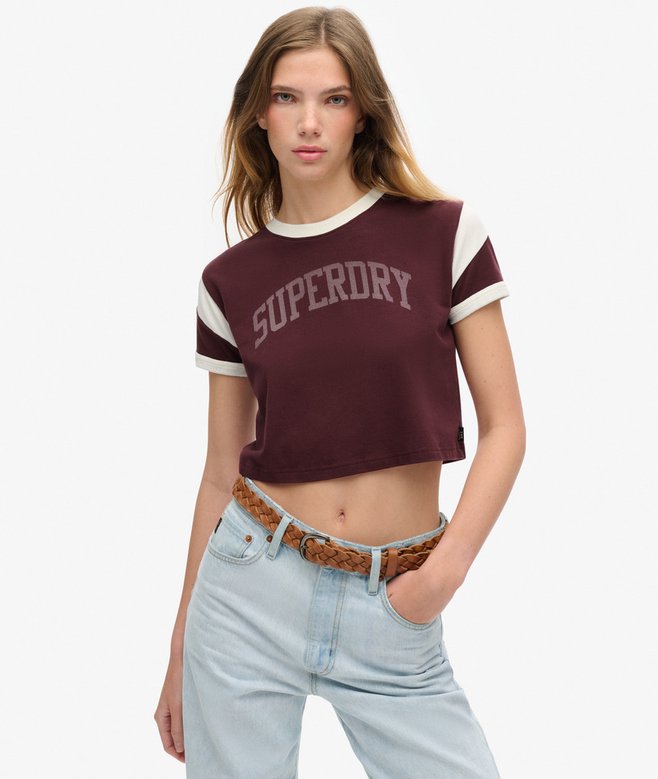 superdry Athletic Essentials Graphic Ringer T-Shirt