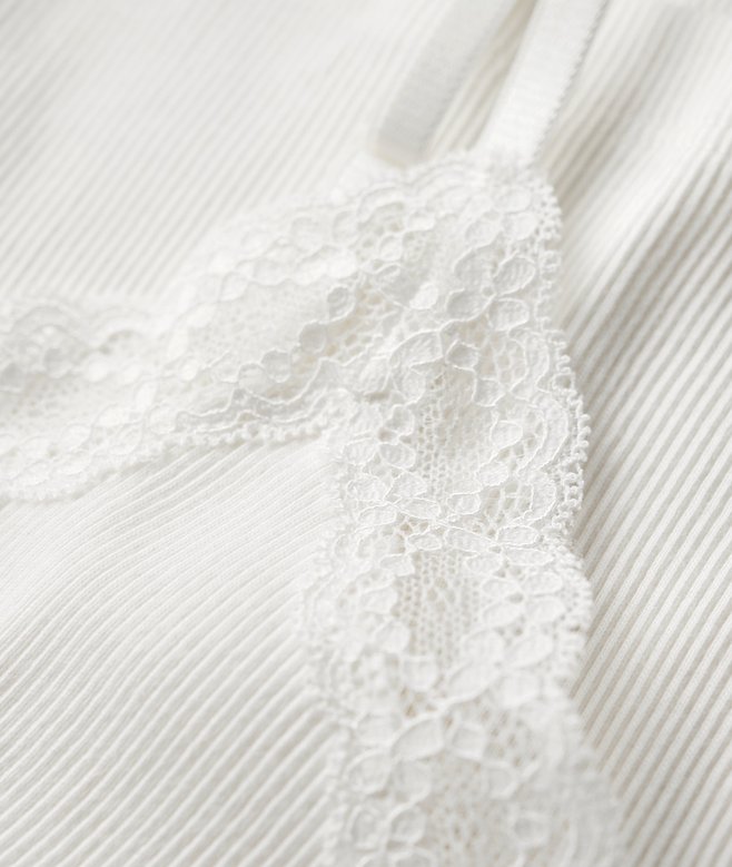 Superdry Athletic Essentials Lace Trim Cropped Cami Top