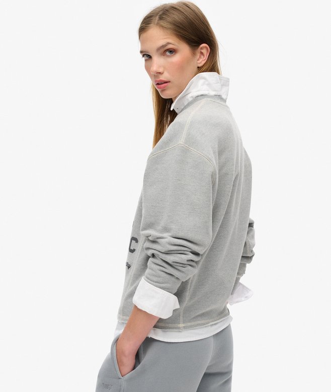 Superdry Athletic Essentials Loose Crop Crew Sweatshirt