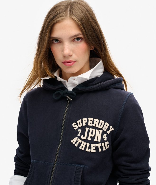 Superdry Athletic Essentials Relaxed Crop Zip-hoodie