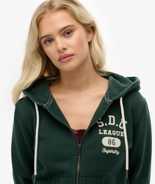 Superdry Athletic Essentials Relaxed Crop Zip-hoodie