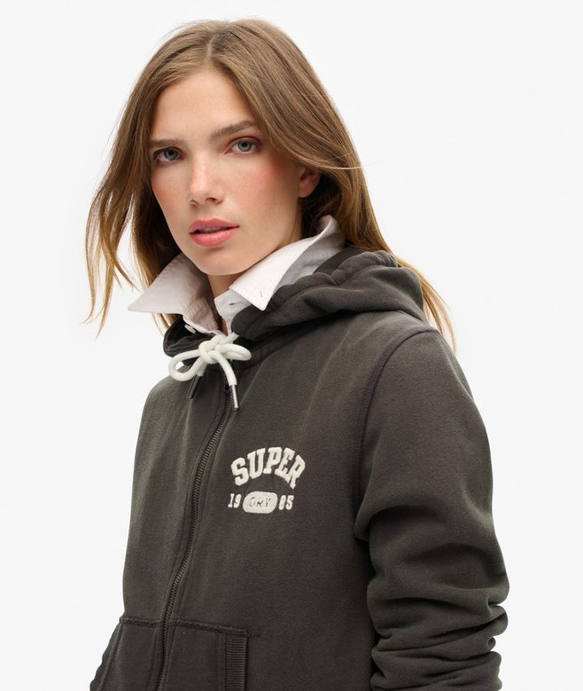 Superdry Athletic Essentials Relaxed Crop Zip-hoodie