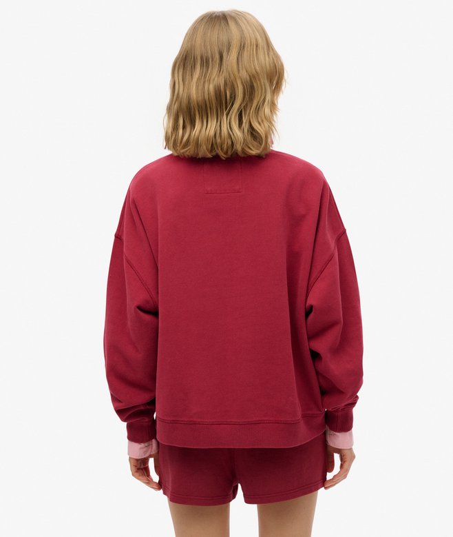 Superdry Athletic Essentials Relaxed Flock Crew Sweatshirt