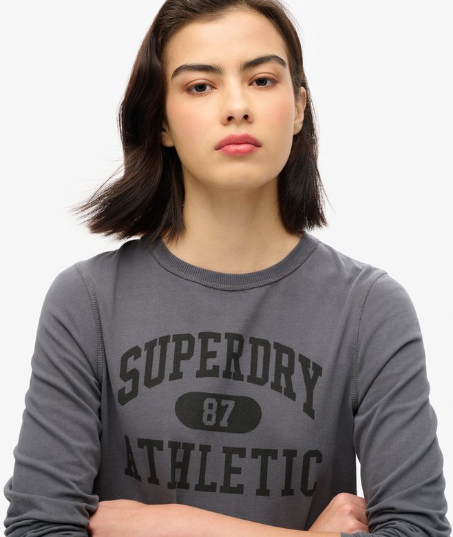 Superdry Athletic Essentials Ringer Slim Long Sleeved Top