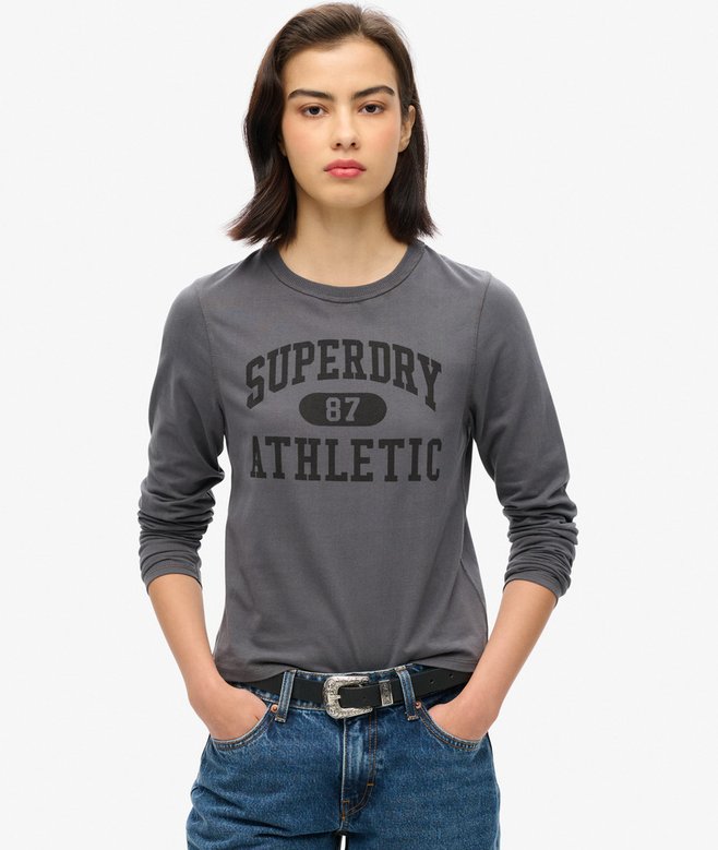 superdry Athletic Essentials Ringer Slim Long Sleeved Top