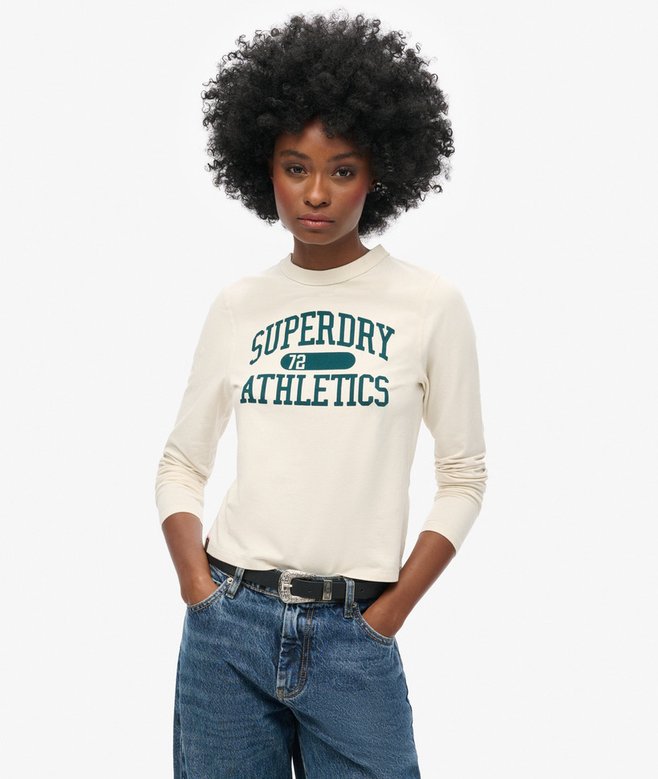 superdry Athletic Essentials Ringer Slim Long Sleeved Top