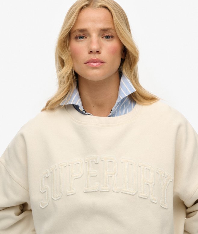 Superdry Athletic Essentials Tonal Applique Crew Sweatshirt
