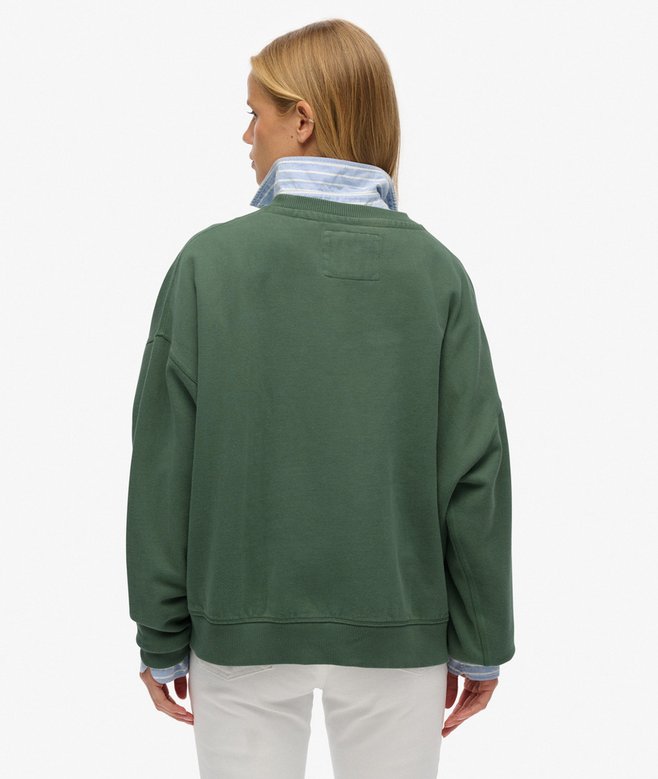 Superdry Athletic Essentials Tonal Applique Crew Sweatshirt