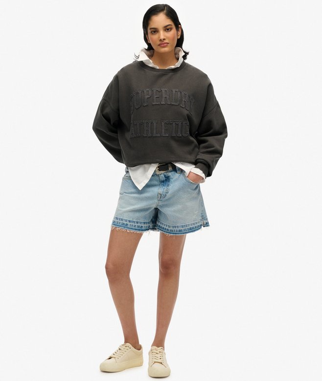 Superdry Athletic Essentials Tonal Applique Crew Sweatshirt