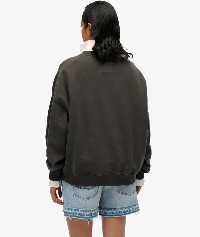 Superdry Athletic Essentials Tonal Applique Crew Sweatshirt