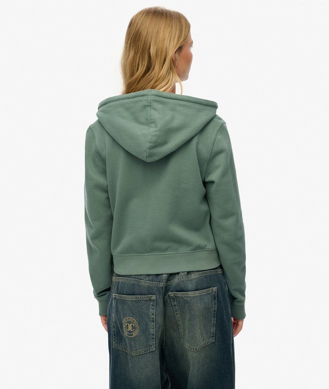 Superdry Athletic Essentials Tonal Cropped Zip Hoodie