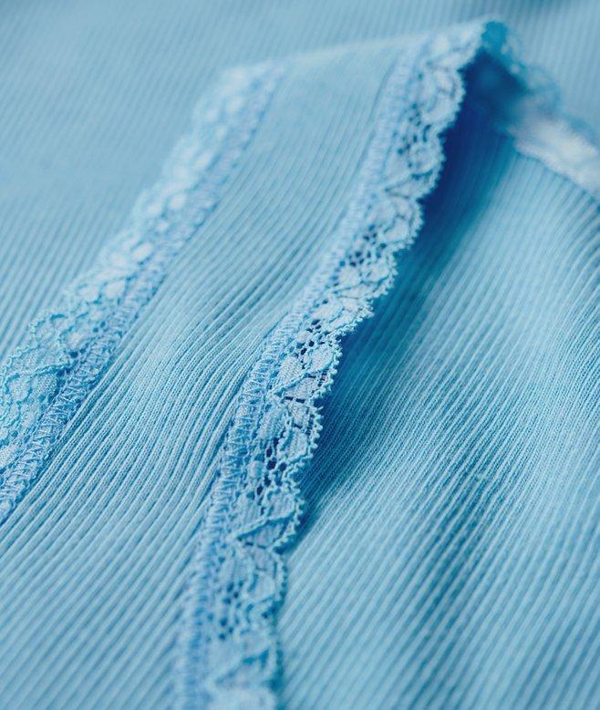 Superdry Athletic Essentials Vintage Lace Trim Vest Top