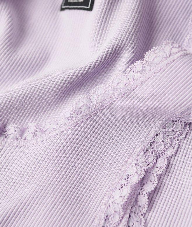 Superdry Athletic Essentials Vintage Lace Trim Vest Top