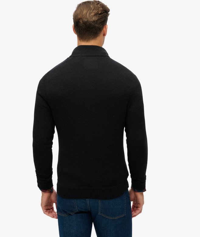 Superdry Essential Embroidered Knitted Half Zip Jumper