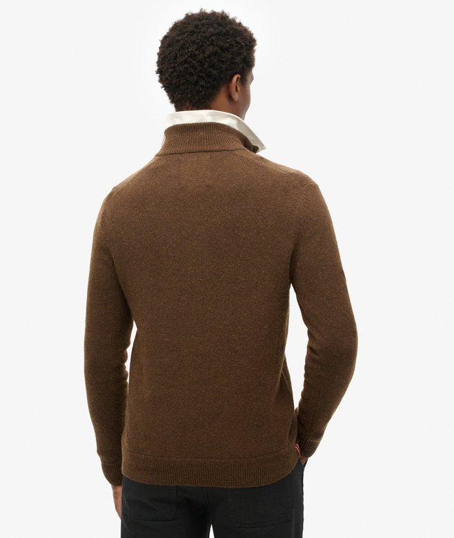 Superdry Essential Embroidered Knitted Half Zip Jumper