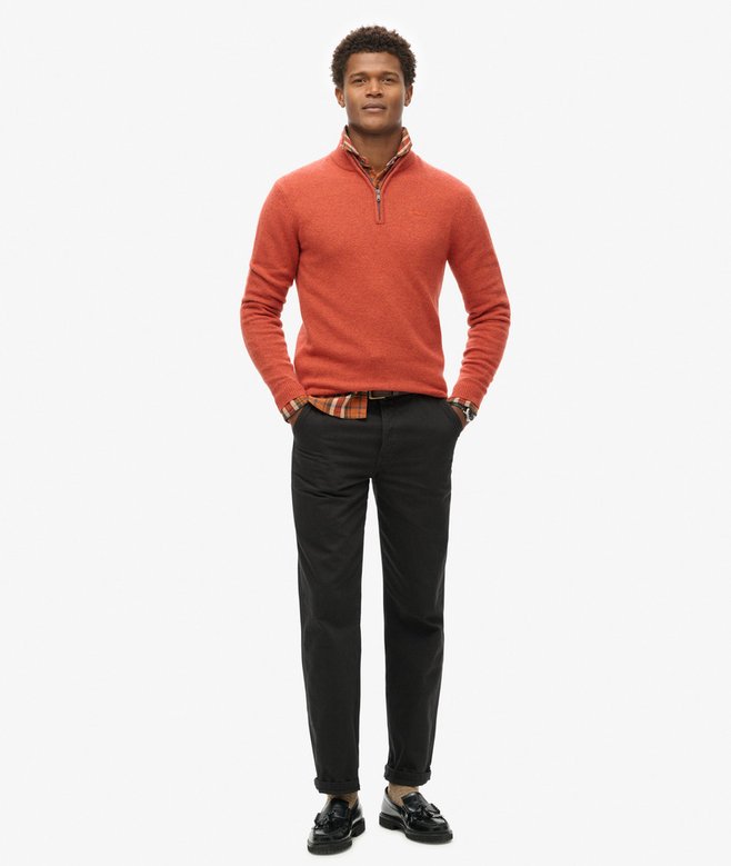 Superdry Essential Embroidered Knitted Half Zip Jumper