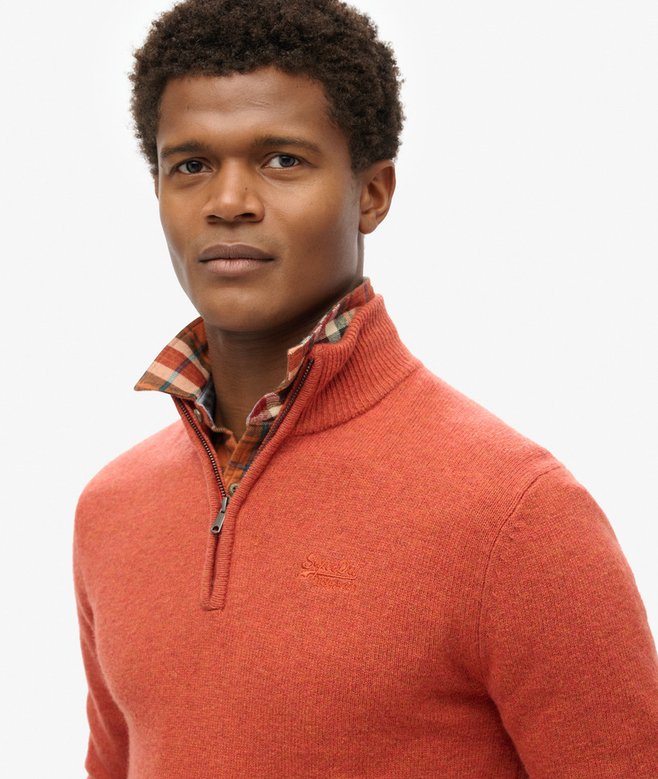 Superdry Essential Embroidered Knitted Half Zip Jumper