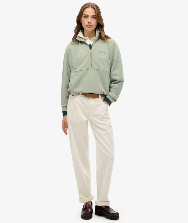 Superdry Essential Logo Oversized Half Zip Sweatshirt