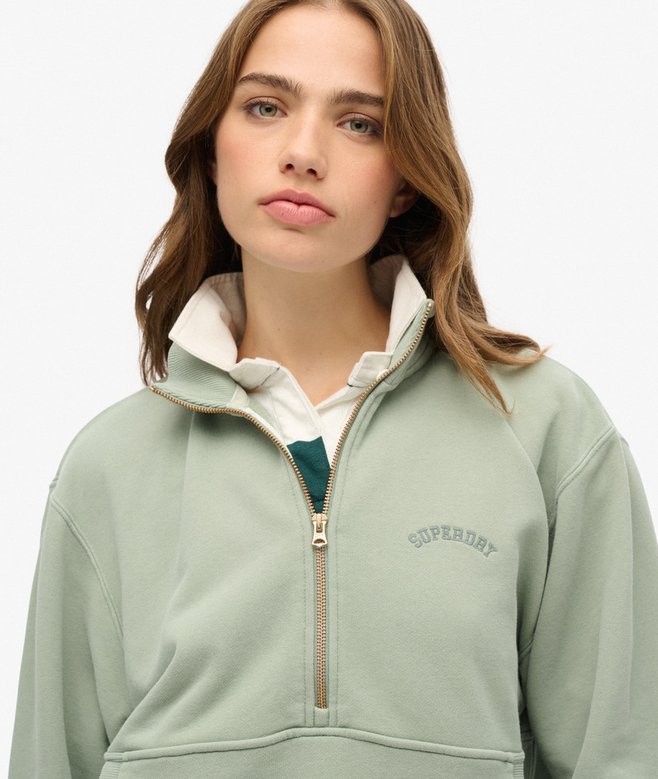Superdry Essential Logo Oversized Half Zip Sweatshirt