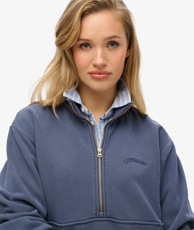 Superdry Essential Logo Oversized Half Zip Sweatshirt