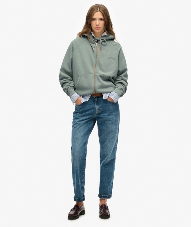 Superdry Essential Logo Oversized Raglan Zip Hoodie