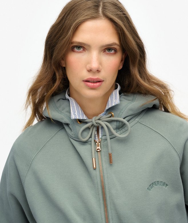 Superdry Essential Logo Oversized Raglan Zip Hoodie